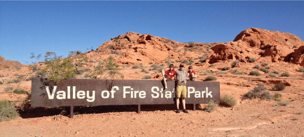Valley of Fire State Park bright red Aztec sandstone formations